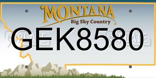 GEK8580 Montana License Plate