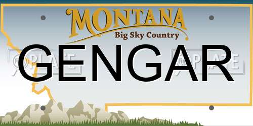 GENGAR Montana License Plate