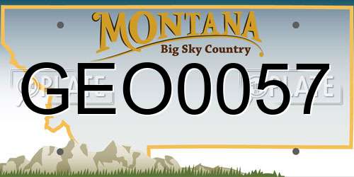 GEO0057 Montana License Plate