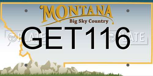 GET116 Montana License Plate
