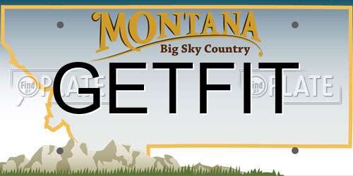 GETFIT Montana License Plate