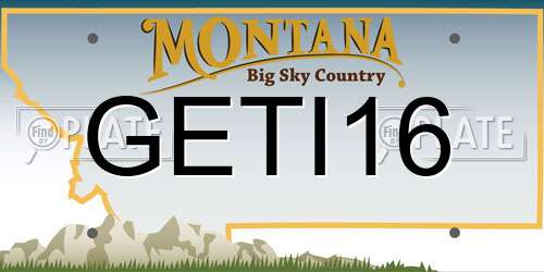 GETI16 Montana License Plate