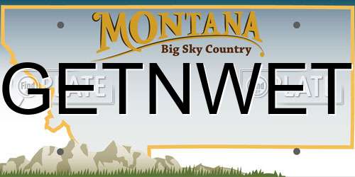 GETNWET Montana License Plate