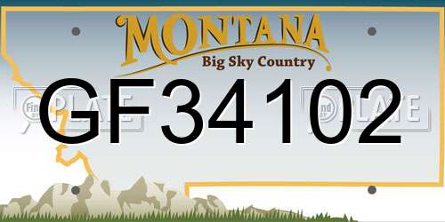 GF34102 Montana License Plate