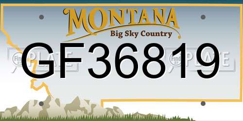 GF36819 Montana License Plate