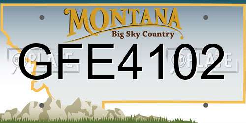 GFE4102 Montana License Plate