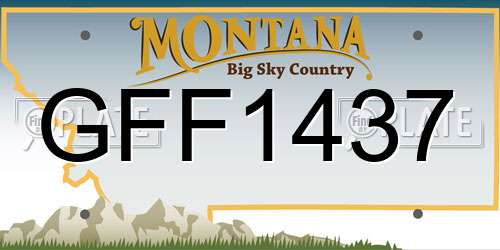 GFF1437 Montana License Plate