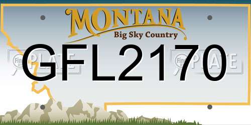 GFL2170 Montana License Plate