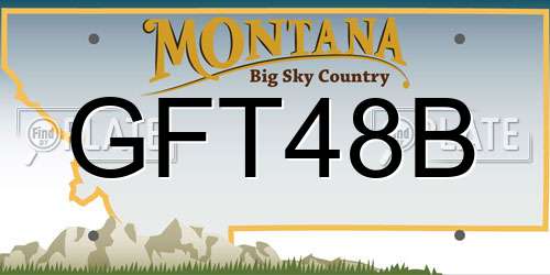 GFT48B Montana License Plate