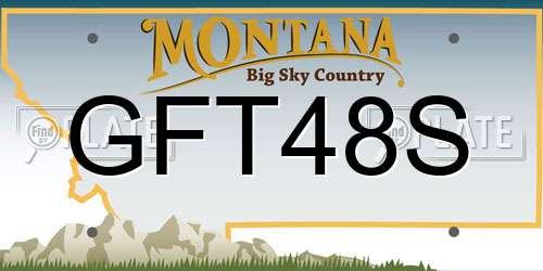 GFT48S Montana License Plate