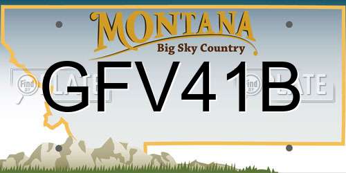 GFV41B Montana License Plate