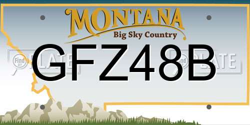 GFZ48B Montana License Plate