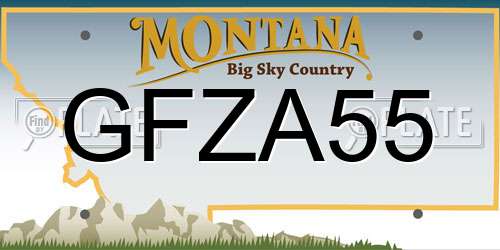 GFZA55 Montana License Plate