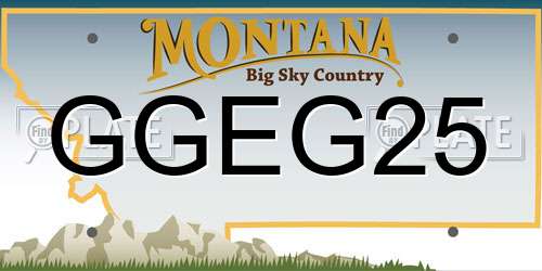 GGEG25 Montana License Plate