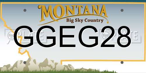GGEG28 Montana License Plate