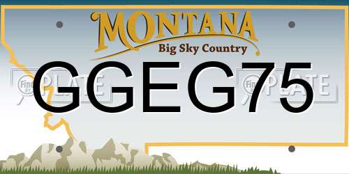 GGEG75 Montana License Plate