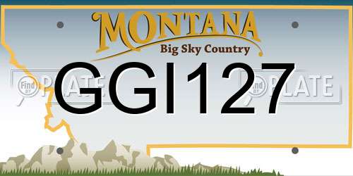 GGI127 Montana License Plate