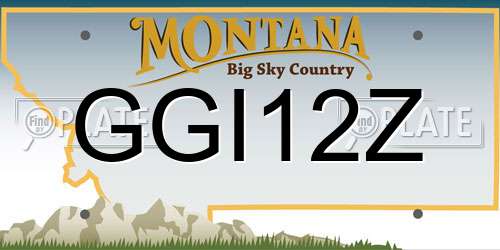 GGI12Z Montana License Plate