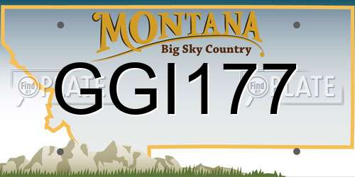 GGI177 Montana License Plate