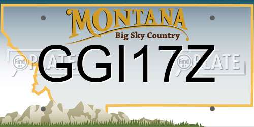 GGI17Z Montana License Plate