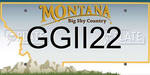 GGII22 Montana License Plate