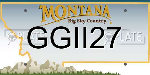 GGII27 Montana License Plate
