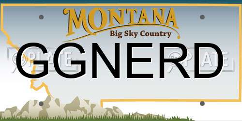 GGNERD Montana License Plate