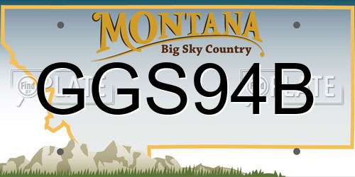 GGS94B Montana License Plate
