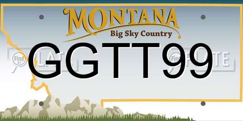 GGTT99 Montana License Plate