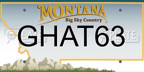 GHAT63 Montana License Plate