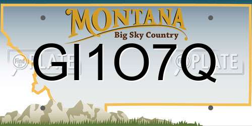 GI1O7Q Montana License Plate