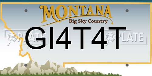 GI4T4T Montana License Plate