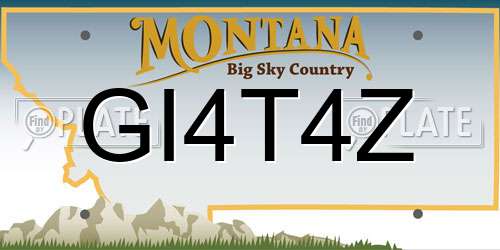 GI4T4Z Montana License Plate