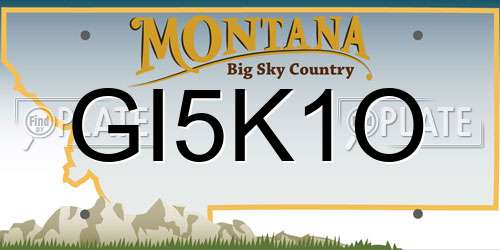 GI5K1O Montana License Plate