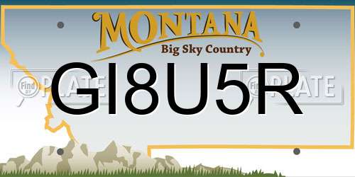 GI8U5R Montana License Plate