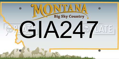 GIA247 Montana License Plate
