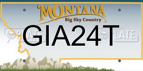 GIA24T Montana License Plate