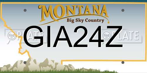 GIA24Z Montana License Plate