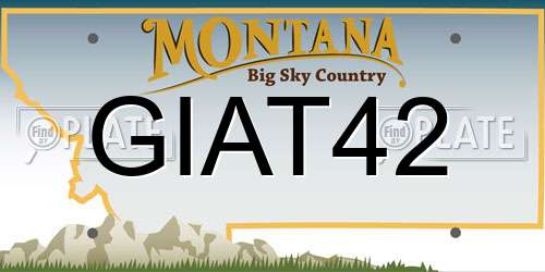 GIAT42 Montana License Plate