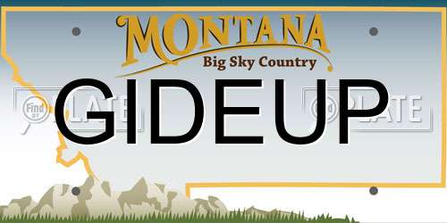 GIDEUP Montana License Plate