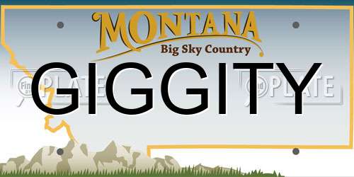 GIGGITY Montana License Plate