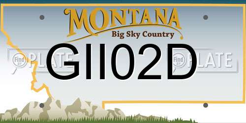 GII02D Montana License Plate