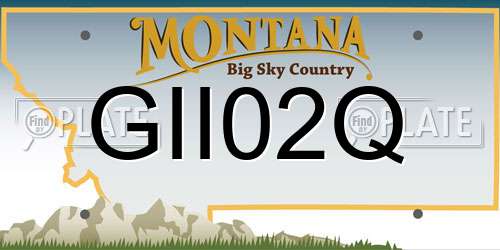 GII02Q Montana License Plate