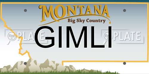 GIMLI Montana License Plate