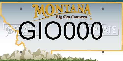 GIO000 Montana License Plate