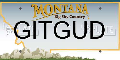 GITGUD Montana License Plate