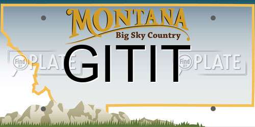 GITIT Montana License Plate