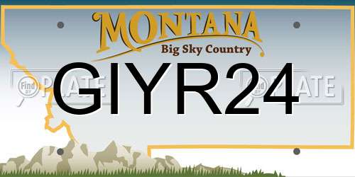 GIYR24 Montana License Plate