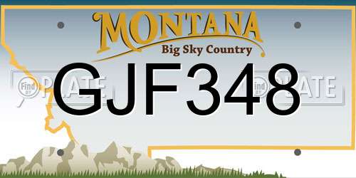 GJF348 Montana License Plate