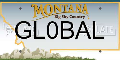 GL0BAL Montana License Plate